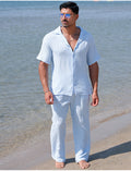 Ensemble pantalon et chemise en gaze de coton