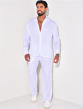 Ensemble pantalon et chemise en lin