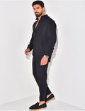Ensemble pantalon et chemise en lin