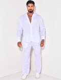 Ensemble pantalon et chemise en lin