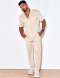 Ensemble pantalon et chemise en relief