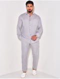 Ensemble pantalon et chemise manches longues en coton