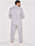 Ensemble pantalon et chemise manches longues en coton