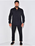 Ensemble pantalon et chemise manches longues en lin