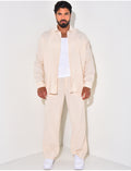 Ensemble pantalon et chemise manches longues oversize en coton