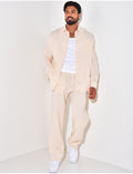 Ensemble pantalon et chemise manches longues oversize en coton