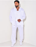 Ensemble pantalon et chemise manches longues oversize en coton