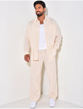 Ensemble pantalon et chemise manches longues oversize en coton