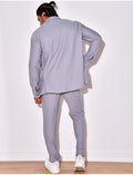 Ensemble pantalon et chemise manches longues plissé
