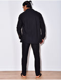 Ensemble pantalon et chemise manches longues plissé