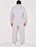 Ensemble pantalon et chemise manches longues texturé
