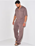 Ensemble pantalon et chemise manches longues