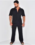Ensemble pantalon et chemise manches longues