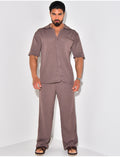 Ensemble pantalon et chemise manches longues