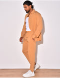 Ensemble pantalon et chemise manches longues