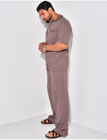 Ensemble pantalon et chemise manches longues