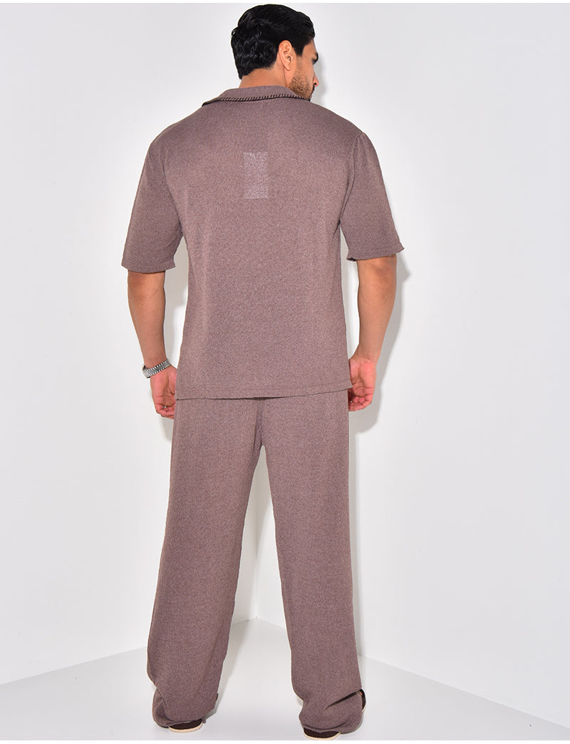 Ensemble pantalon et chemise manches longues
