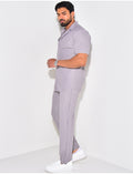 Ensemble pantalon et chemise plissé