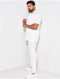 Ensemble pantalon et chemise plissé