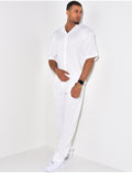 Ensemble pantalon et chemise texturé