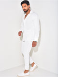 Ensemble pantalon et chemise texturé