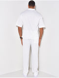 Ensemble pantalon et chemise texturé