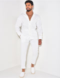 Ensemble pantalon et chemise texturé