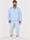 Ensemble pantalon et chemise texturé