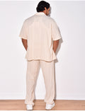 Ensemble pantalon et chemise texturé