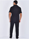 Ensemble pantalon et chemise texturé