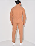 Ensemble pantalon et chemise texturé