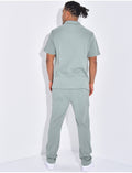 Ensemble pantalon et chemise texturé