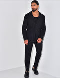 Ensemble pantalon et chemise texturé