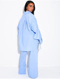 Ensemble chemise oversize et pantalon droit en coton