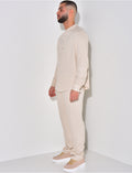 Ensemble pantalon et polo à col tunisien