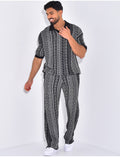 Ensemble pantalon et polo à motifs