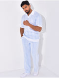 Ensemble pantalon et polo à motifs