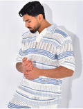 Ensemble pantalon et polo ajouré
