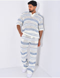 Ensemble pantalon et polo ajouré