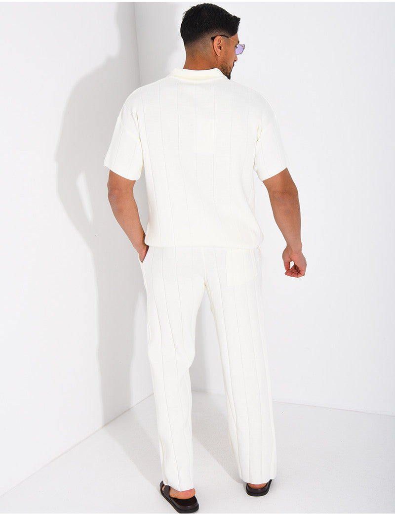 Ensemble pantalon et polo zippé