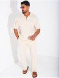 Ensemble pantalon et polo zippé