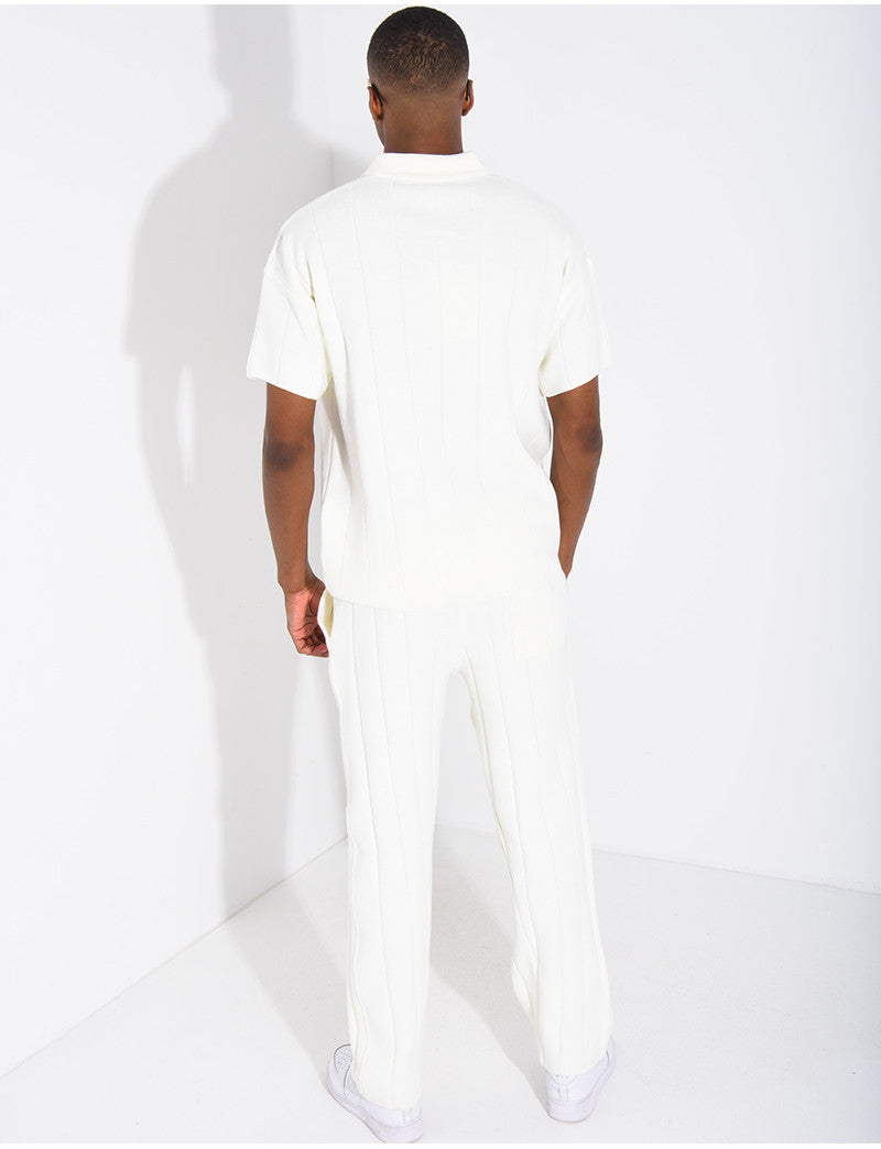 Ensemble pantalon et polo zippé
