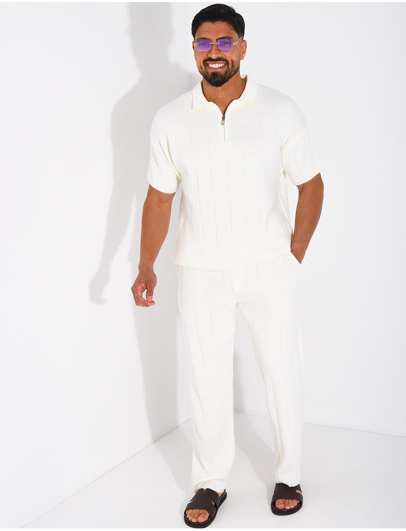 Ensemble pantalon et polo zippé