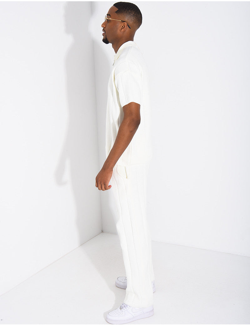 Ensemble pantalon et polo zippé
