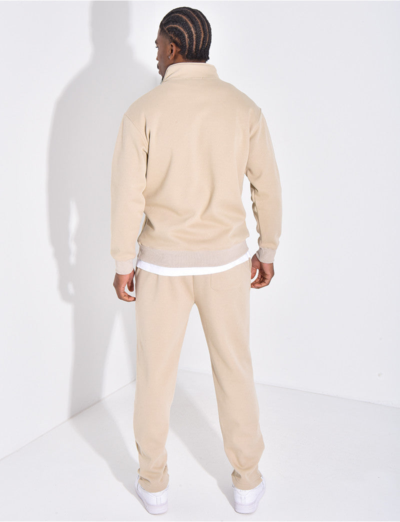 Ensemble pantalon et pull à col zippé