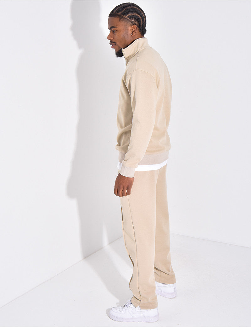Ensemble pantalon et pull à col zippé