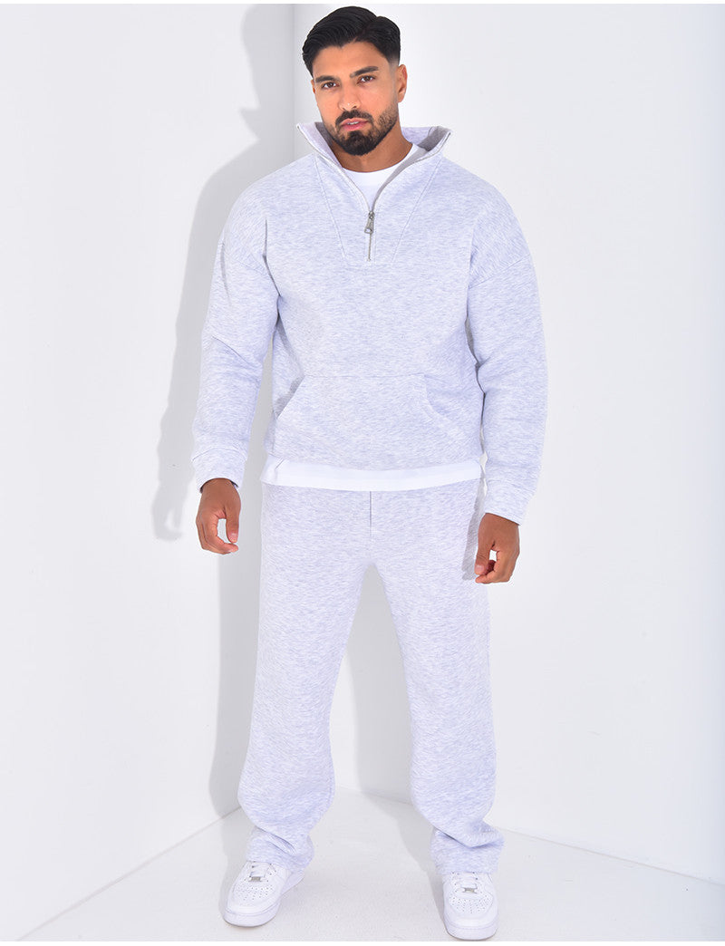 Ensemble pantalon et sweat à col zippé