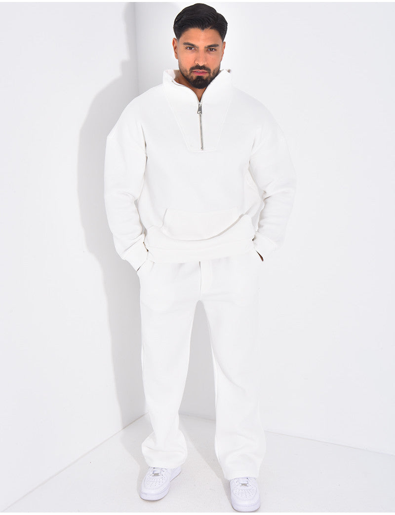 Ensemble pantalon et sweat à col zippé