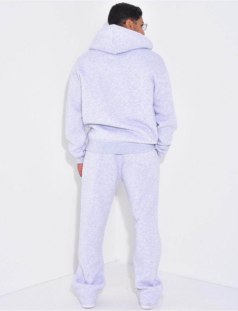 Ensemble pantalon et sweat zippé à motifs