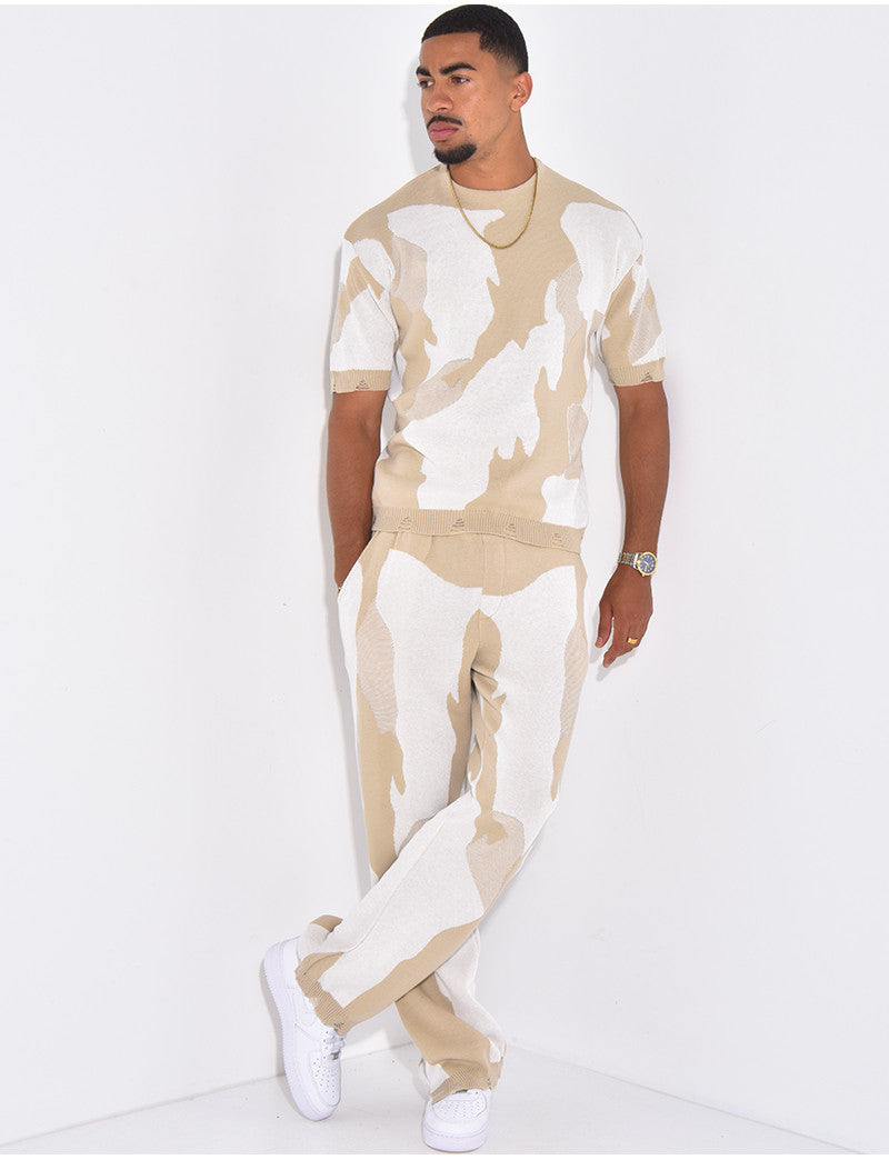 Ensemble pantalon et t-shirt à motifs